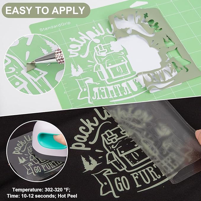 VINYL FROG Sage Green Heat Transfer Vinyl Roll HTV Vinyl - 12" x5ft Khaki Green Iron on Vinyl for T-Shirts, Heat Press Vinyl for DIY Craft Designs (Khaki Green)