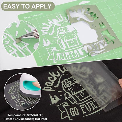 VINYL FROG Sage Green Heat Transfer Vinyl Roll HTV Vinyl - 12" x5ft Khaki Green Iron on Vinyl for T-Shirts, Heat Press Vinyl for DIY Craft Designs (Khaki Green)