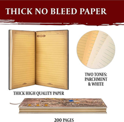 DND Notebook / Journal, Unique 200 Page Book with 3D Pink Phoenix Embossed Faux Leather Cover with Pen- Ideal for Dungeons & Dragons / D&D. Great RPG Accessories Gift for DM's & Players, Men or Women