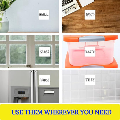 Dry Erase Reusable Sticky Notes - 12 Pack of 4″x4″ Whiteboard Stickers for Lists, Labels, Reminders & Decals - 2 Magnetic Markers - Adheres to Most Surfaces