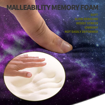 Hokafenle Ergonomic Mouse Pad Wrist Support, Terraced Slope Carpal Tunnel Wrist Pad for Mouse with Unibody Memory Foam, Wrist Rest Pain Relief Mousepad (Galaxy, 11.8x7.9 in)