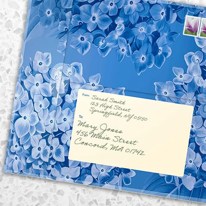 Freshcut Paper Pop Up Cards, Nantucket Hydrangeas, 12 Inch Life Sized Forever Flower Bouquet 3D Popup Greeting Card, Birthday Cards, Thank You Card, Blank Notecard & Envelope
