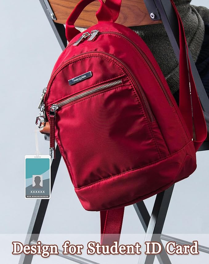 120 Pack 5 Mil Laminating Pouches with 120 Pcs Loops, Clear Luggage Tags, Bag Tags, Id Card Laminating Pouches for Traveling and Bussiness, 4.2 x 2.5 Inches