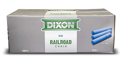 464-88815 Industrial Railroad Crayon Chalk with Tapered 4" x 1" Sticks, Blue, 72-Pack (88815)