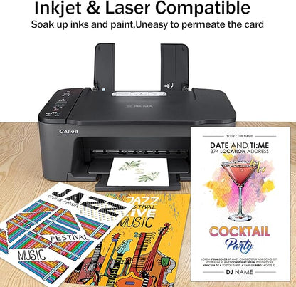 100 Sheets White Blank Cover Stock 11x17 Thick Card Stock, Goefun 80lb Heavyweight Legal Size Printer Paper For Arts and Crafts, Flyers, Menus, Posters