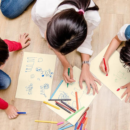 Fainne 150 Sheets Card Stock Paper, 67lb Cover Medium Weight Cardstock, 8.5 x 11 Inch Cream Paper for Crafts, Coloring, Announcements, Printing at School, Office, Home