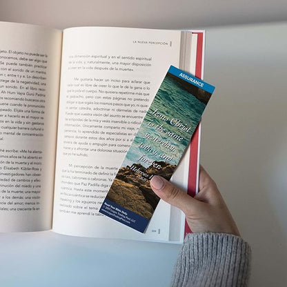 Christian Bookmark with Bible Verse, Pack of 25, Assurance Themed, Jesus Christ is the Same Yesterday, Today and Forever, Hebrews 13:8