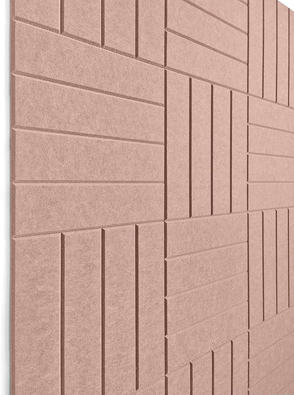 Large Cork Board Alternative - 12-Pack Felt Wall Tiles with Safe Removable Adhesive Tabs, Cork Wall Tiles Bulletin Board Home Office Essentials - Terracotta
