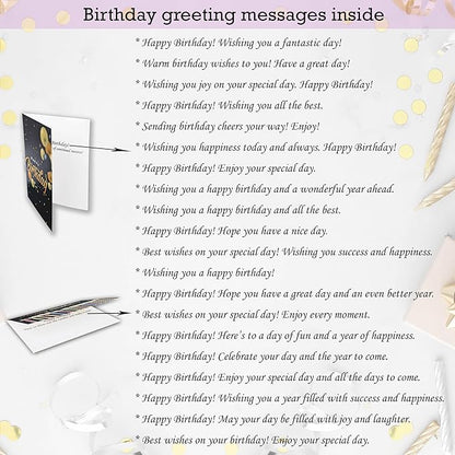 100 Happy Birthday Cards Bulk, Folded with Envelopes, Stickers, Large 5x7 Inch, and Generic Greetings Inside for Office, Business, Employees and Personal