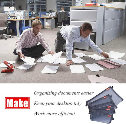 pendancy Mesh Zipper Pouch 5pcs Lightweight Nylon File Folders Document Organizer Cosmetic Bags Accessories Storage for Travel and Office Supplies (Grey, A4 A5 A6)