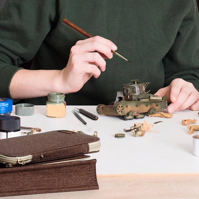 Artify Extreme Detail Paint Brushes, Miniature Paint Brushes for Models & Art Painting, 20pcs Mini Small Paint Brushes for Fine Detailing with a Handbag, Acrylic,Watercolor,Oil,Models,40K