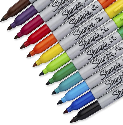 Sharpie Color Burst Permanent Markers, Fine Point, Assorted, 24 Pack (1949557)