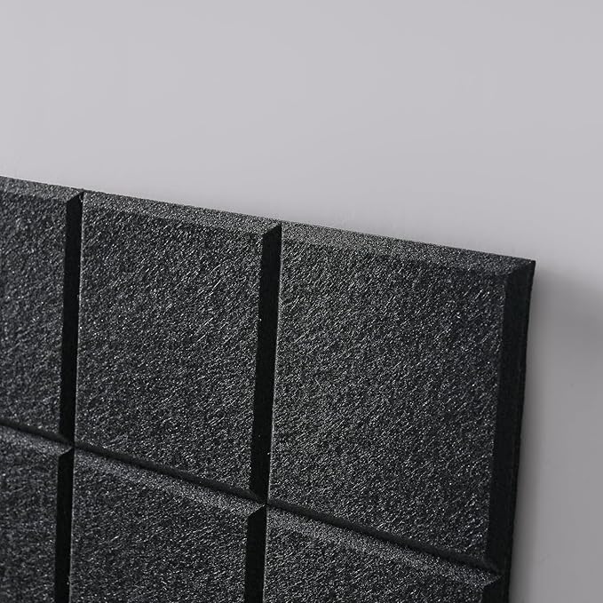 Large Cork Board for Wall 48" X 36", 12 Pack Felt Wall Tiles Bulletin Board Cork Boards for Walls, Felt Board Pin Board Tack Board Corkboard for Office (Black)