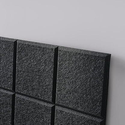 Large Cork Board for Wall 48" X 36", 12 Pack Felt Wall Tiles Bulletin Board Cork Boards for Walls, Felt Board Pin Board Tack Board Corkboard for Office (Black)