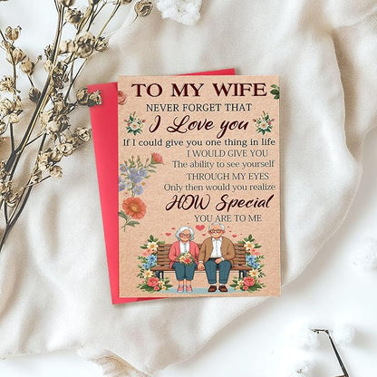Funny Wife Birthday Card from Husband, Best Gift for My Wife Birthday, Thank You Card for Wife, Happy Wife Birthday Gift Ideas for Her