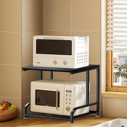 2-Tier Printer Desk Stand, Desktop Printer Stand, Printer Stand for Desk, Printer Shelf Desk Organization for Home,Office Desktop Printer,3D Printer,Fax Machine,Scanner,17.3”D x 11.8”W x 15.7”H, Black