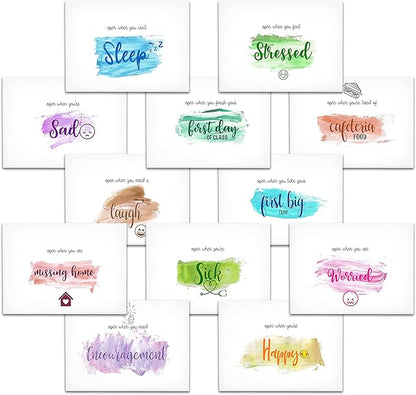 12 Open When Envelopes, Colorful Envelope, Leaving Home Gift, Gift for college students long distance friends-XF-002