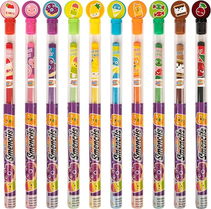 Colored Smencils - Patented Gourmet Scented Colored Pencils made from Recycled Newspapers, 10 Count, Gifts for Kids, School Supplies, Classroom Rewards