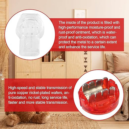 200pcs K3 Telephone Wire Splice Connector Waterproof UY Gel Filled Wire Button Connector Orange Clear Phone Splice Network Cable