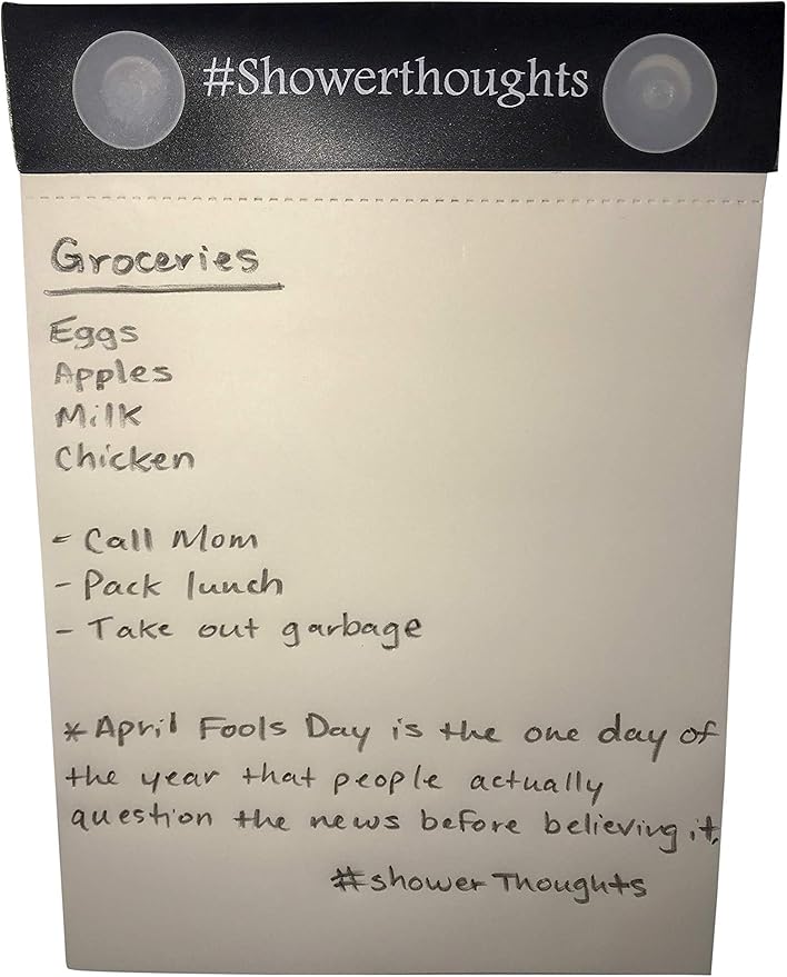 Waterproof Shower Notepad with Pencil - Shower Notebook with Waterproof Paper