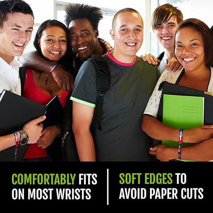 100 WristCo Cloth Event Wristbands - Silver Fabric Bracelets Wrist Bands for Concerts Festival Admission Party 13 ½” x ½”