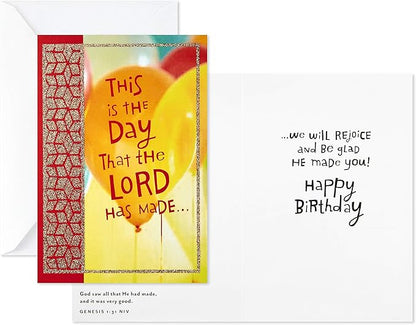 Dayspring Assorted Religious Birthday Cards (Christian Blessings, 12 Cards and Envelopes)