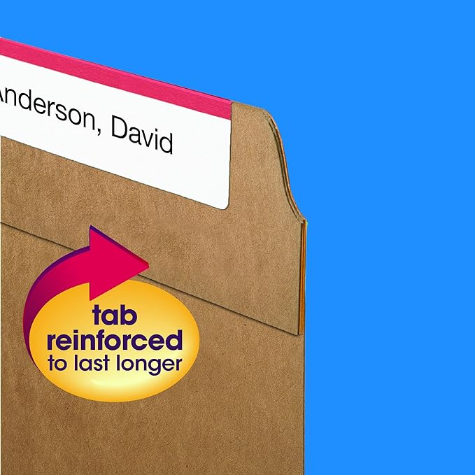 Smead Fastener File Folder, 1 Fastener, Reinforced 1/3-Cut Tab, Letter Size, Kraft, 50 per Box (14834)