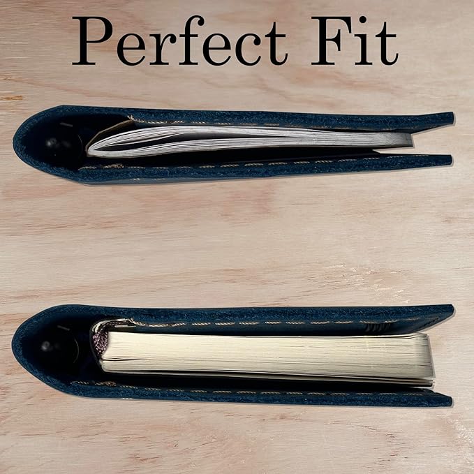 Thot Ra Leather Cover for Field Notes, Passport Cover, Leather Notebook Cover for 3.5" x 5.5" with Pen Holder, Only Cover (Vintage Blue)