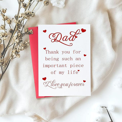 Funny Dad Birthday Card from Daughter Son, Sweet Birthday Gifts Cards for Father, Unique Thank You for Dad Card, Best Father Birthday Gifts Ideas