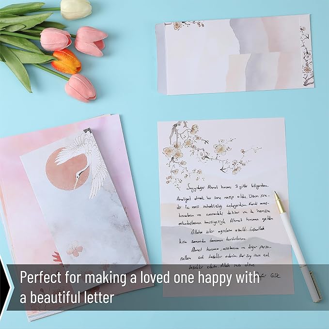 Mr. Pen- Stationery Writing Paper with Envelopes, 30 Letter Writing Paper+18 Envelopes, Stationary Set for Writing Letters, Stationary Paper, Writing Paper Stationary, Cute Stationary Set, Letter Set