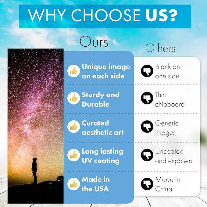 Livin Harmony || Cool Cosmic Space Bookmarks (12 - Set) || Stellar Gift for Kids and Everyone! || Made in USA!