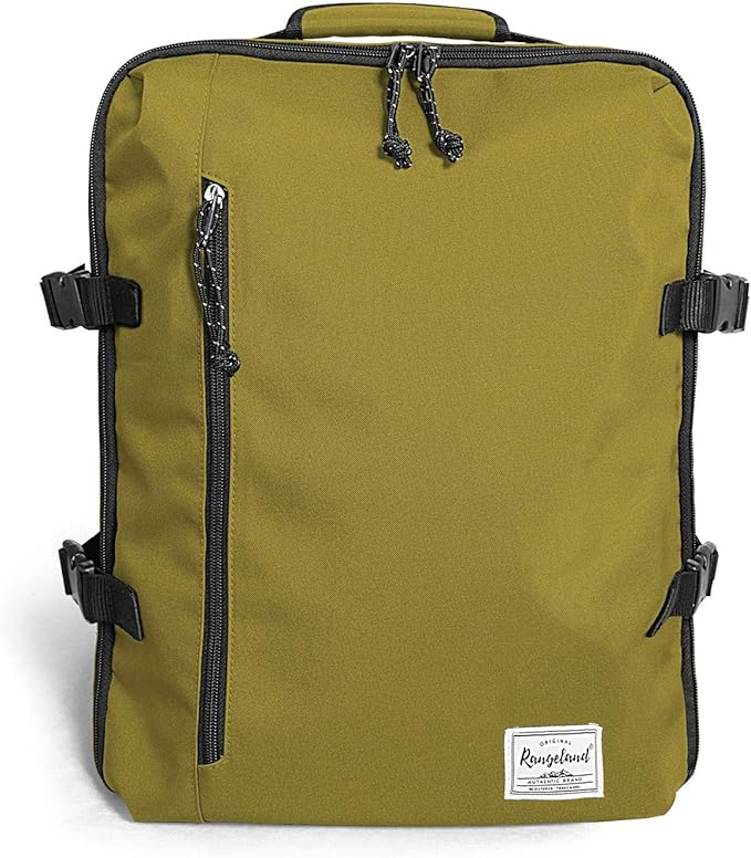 Travel Backpack 21L Minimalist Casual Small Carry-on Daypack 15-inch Laptop Notebook, Overnight Weekender Dark Yellow Mustard