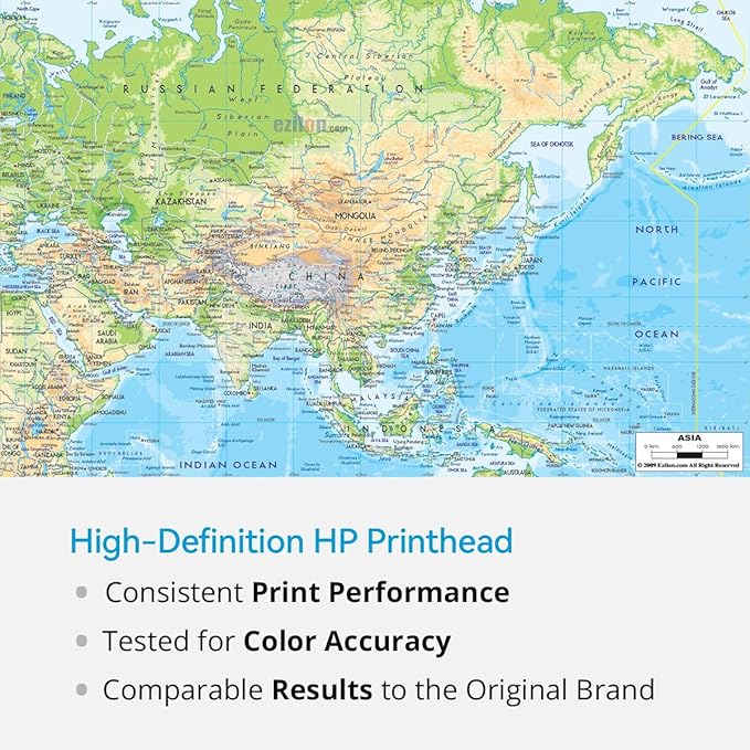 727 Printhead (B3P06A) Kit Replacement for Designjet T1500 T1530 T2500 T2530 T3500 T920 T930 Printers 727 Printer Head (Upgrade Chip),50000+ Pages