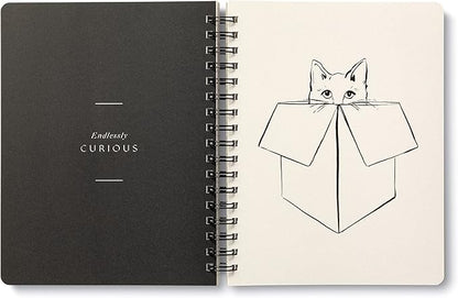 Compendium Spiral Notebook - Wild at Heart — A Designer Spiral Notebook with 192 Lined Pages, College Ruled, 7.5”W x 9.25”H