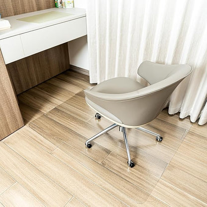 Desk Chair Mat for Hardwood Floor, Plastic Floor Protector Mat with Non-Slip Texture, Rectangle Hard Floor Computer Chair Mat with Milled Edge (40"x48" inch)