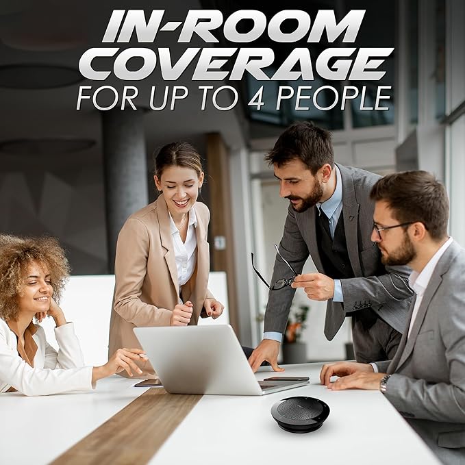 Jabra Speak 510 UC - Portable USB & Bluetooth Conference Speakerphone | Crystal Clear Sound for Meetings Anywhere | Zoom & Google Meet Certified | Optimized for Unified Communications