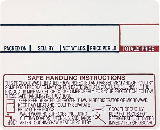 LST-8030 Printing Scale Label, 58 x 50 mm, Non-UPC/Safe Handling, 12 Rolls Per Case
