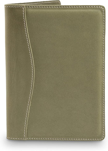 PEGAI Handmade 100% Leather Padfolio | Junior Legal Pad Folder Organizer for Business School Office Conference | Resume Interview Document Organizer Folio | Eriksen (Aqua)