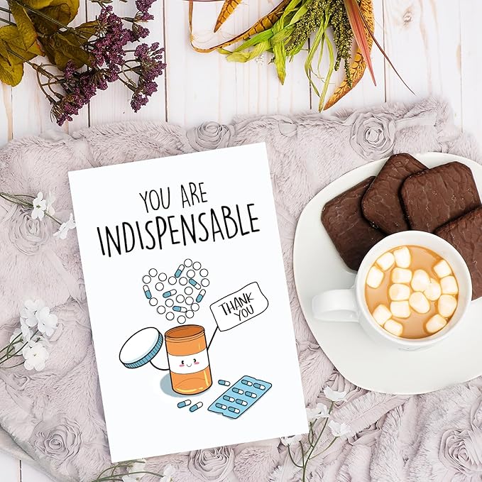 Thank You Cards, Funny Appreciation Card for Men Women, Cute Thank You Card for Doctor Nurse, Medical Staff Appreciate Greeting Card for Nurse Her, Perfect Doctors Day Gift Idea