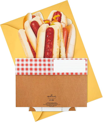 Hallmark Funny Pop Up Birthday Card (Hot Dog Bouquet) Paper Wonder Shoebox 3D Card