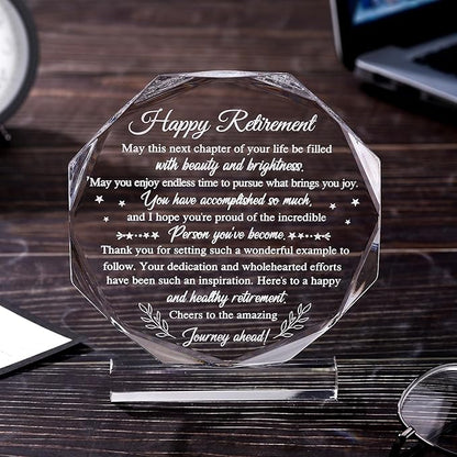 Chunful Happy Retirement Gifts for Men Women Never Understand the Difference You Made Keepsake and Paperweight Retirement Plaque Inspirational Gifts for Retired Teacher Police Nurse(Stylish Style)