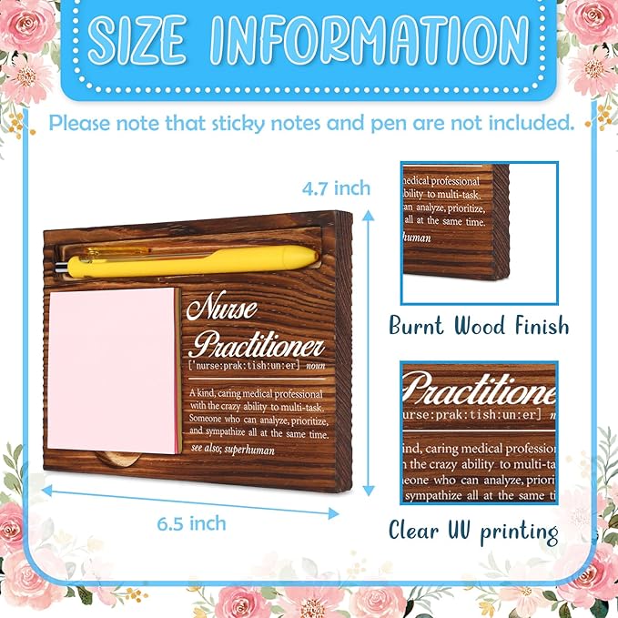 Appreciation Gifts for Nurse Practitioner, for Nursing Students Gifts, Nurses Definition Gifts, Nurses Week, Nurse Practitioner Counselor Gifts, Desk Retro Note Pad Holder VN342