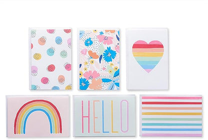 American Greetings Blank Cards with White Envelopes for All Occasions, Rainbow Designs (48-Count)