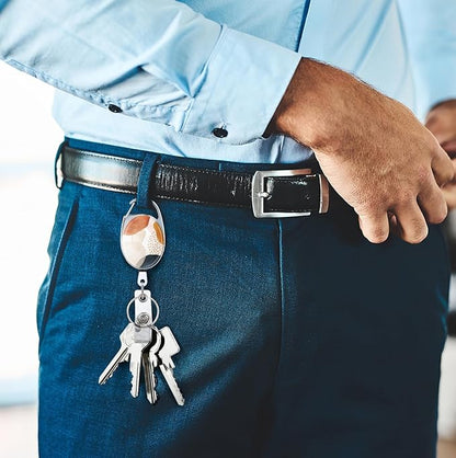 Badge Reels Retractable，Double Sided Color Print Pattern Retractable Badge Holders，with Retractable Keychain, Badge Clip and Key Ring，Durable Nylon Retractable Rope