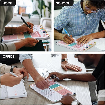 To Do List Pad - To Do List Notebook for Work with 52 Sheets, Undated Daily Planner Perfect for Daily Tasks and Goal Setting, To Do List Notepad Suitable for Office, Home and School-Blossom Grove