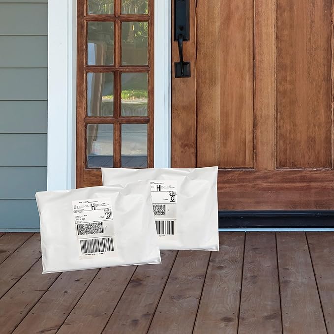 Colored Poly Mailers Pack of: Be creative with your packaging with Colored mailers (White, 9" x 12" pack of 200)