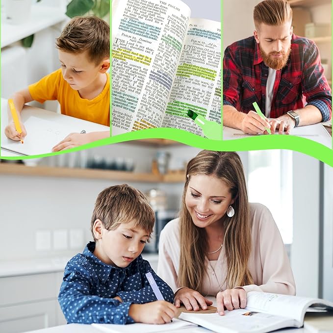 Vitoler 10Pack Bible Highlighters, Cute Assorted Colors Pastel Highlighters No Bleed Chisel Tip Highlighters for Aesthetic School Supplies