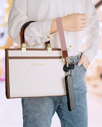 Wristlet Keychain for Women Stretchy Wrist Keychain Lanyard for Phone Case Wallet Id Card Badges (Nude Pink)