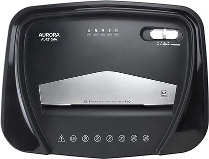 Aurora AU1210MA Professional Grade High Security 12-Sheet Micro-Cut Paper/CD and Credit Card/ 60 Minutes Continuous Run Time Shredder