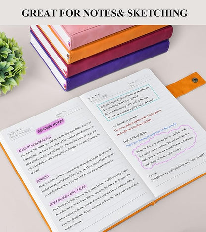 365 Page Thick Lined Journal Notebook for Men Women, A4 Large Leather Journals for Writing, Hardcover Notebooks for Work, School, Note Taking, Business, Travel Diary, College Ruled 8.5" x 11"